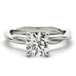 Load image into Gallery viewer, Twisted Shank Round Diamond Solitaire Engagement Ring