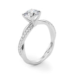 Load image into Gallery viewer, Twisted Shank Diamond Engagement Ring