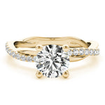Load image into Gallery viewer, Twisted Shank Diamond Engagement Ring