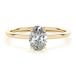 Load image into Gallery viewer, Oval-Cut Halo Engagement Ring