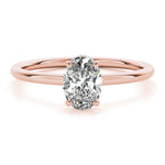 Load image into Gallery viewer, Oval-Cut Halo Engagement Ring