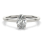 Load image into Gallery viewer, Oval-Cut Halo Engagement Ring