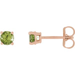 Load image into Gallery viewer, Sturdy and Classic Jewelry for Everyday Wear: Sterling Silver Peridot Stud Earrings