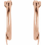 Load image into Gallery viewer, 14k Yellow Gold Hoop Heart Earrings
