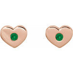 Load image into Gallery viewer, Modern Jewels for Gifting on Anniversaries and Birthdays: Emerald Heart Earrings