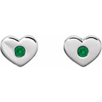 Load image into Gallery viewer, Modern Jewels for Gifting on Anniversaries and Birthdays: Emerald Heart Earrings