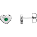 Load image into Gallery viewer, Modern Jewels for Gifting on Anniversaries and Birthdays: Emerald Heart Earrings