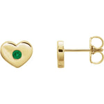 Load image into Gallery viewer, Modern Jewels for Gifting on Anniversaries and Birthdays: Emerald Heart Earrings