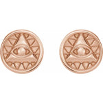 Load image into Gallery viewer, Beautiful Gold Eye of Providence Women’s Earrings