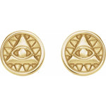 Load image into Gallery viewer, Beautiful Gold Eye of Providence Women’s Earrings