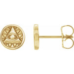 Load image into Gallery viewer, Beautiful Gold Eye of Providence Women’s Earrings