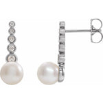 Load image into Gallery viewer, Pearlescent Cascade Teardrop Earrings
