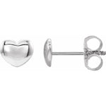 Load image into Gallery viewer, Sterling Silver Puff Heart Earrings