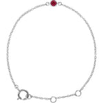 Load image into Gallery viewer, Sturdy Everyday Wear Jewelry for Women: 14K Yellow Gold Ruby Bracelet