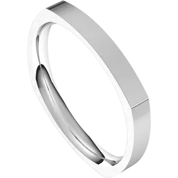 Square Mens Classic Wedding Band