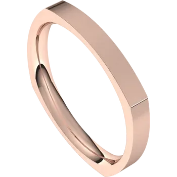 Square Mens Classic Wedding Band