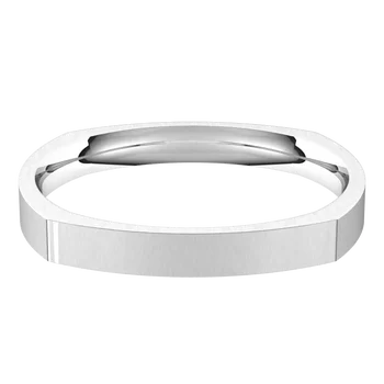 Square Mens Classic Wedding Band