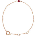 Load image into Gallery viewer, Sturdy Everyday Wear Jewelry for Women: 14K Yellow Gold Ruby Bracelet
