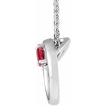 Load image into Gallery viewer, Comfortable Everyday Jewelry for Her: Sterling Silver Ruby Necklace