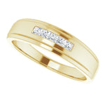 Load image into Gallery viewer, 5 Stone Square Diamond Band For Men