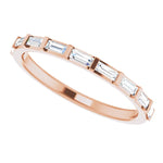 Load image into Gallery viewer, Straight Baguette Gold Anniversary Band For Her