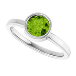 Load image into Gallery viewer, Durable and Fancy Sterling Silver Peridot Ring for Her