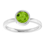 Load image into Gallery viewer, Durable and Fancy Sterling Silver Peridot Ring for Her
