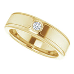 Load image into Gallery viewer, Solitaire Bezel Set Diamond Ring For Men
