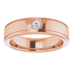 Load image into Gallery viewer, Solitaire Bezel Set Diamond Ring For Men