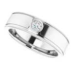 Load image into Gallery viewer, Solitaire Bezel Set Diamond Ring For Men