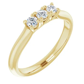 Three Stone Diamond Anniversary Band For Her