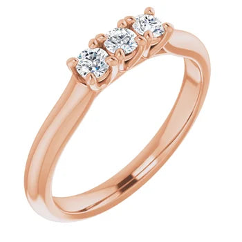 Three Stone Diamond Anniversary Band For Her