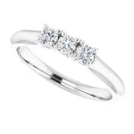 Load image into Gallery viewer, Three Stone Diamond Anniversary Band For Her