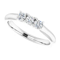 Three Stone Diamond Anniversary Band For Her