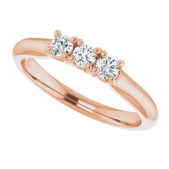 Three Stone Diamond Anniversary Band For Her