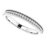 Load image into Gallery viewer, Milgrain Diamond Anniversary Band For Her