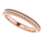 Load image into Gallery viewer, Milgrain Diamond Anniversary Band For Her