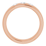 Load image into Gallery viewer, Three Stone Diamond Wedding Band For Men