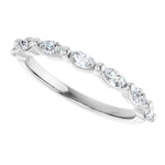 Load image into Gallery viewer, Marquise Diamond Anniversary Band for Women