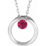Load image into Gallery viewer, Comfortable Everyday Jewelry for Her: Sterling Silver Ruby Necklace