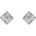 Load image into Gallery viewer, Elegant Women’s Jewelry Gifts: Geometric Diamond Earrings