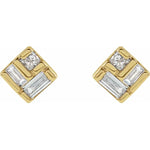 Load image into Gallery viewer, Elegant Women’s Jewelry Gifts: Geometric Diamond Earrings