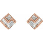Load image into Gallery viewer, Elegant Women’s Jewelry Gifts: Geometric Diamond Earrings