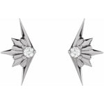 Load image into Gallery viewer, Classic Design Starburst Diamond Stud Earrings for Her