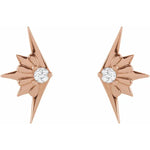 Load image into Gallery viewer, Classic Design Starburst Diamond Stud Earrings for Her