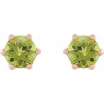 Load image into Gallery viewer, Sparkling Peridot August Birthstone Stud Earrings