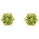 Load image into Gallery viewer, Sparkling Peridot August Birthstone Stud Earrings