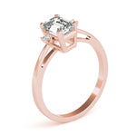 Load image into Gallery viewer, Three Stone Women's Emerald Cut Engagement Ring