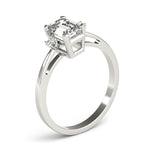 Load image into Gallery viewer, Three Stone Women's Emerald Cut Engagement Ring