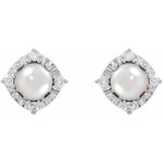 Load image into Gallery viewer, Classic Gifting Choice: Cultured Freshwater Pearl Stud Earrings